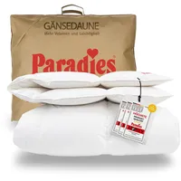 Paradies Daunendecke 155x220 cm Winterdecke Gabi 90, RDS Gänsedaunen - Weiß