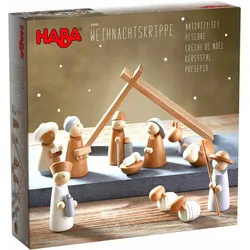 Spielfigur HABA "Weihnachtskrippe" Spielfiguren braun (holzfarben) Kinder Ab 3-5 Jahren ; Made in Germany