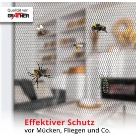 Grafner Insektenschutz Fenster 80 x 100 cm Anthrazit