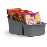 Pro Home Küchen Organizer mit 3 Fächern - Aufbewahrungsbox für Tütensuppen, Gewürzmischungen uvm. Ordnungssystem für Lebensmittel Kunststoff