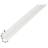 GAH Alberts Alberts Winkelprof. gleichsch., ungelocht L1000x B10x H10x S1mm Kunststoff weiß
