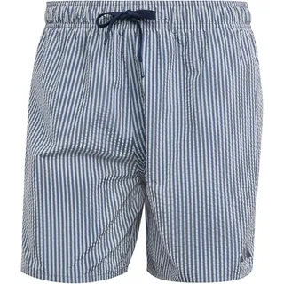 Adidas Seersucker Stripy 5 ́ ́ Badeshorts - Wonder White / Preloved Ink L