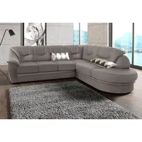sit&more Ecksofa Savoni L-Form, wahlweise mit Bettfunktion grau