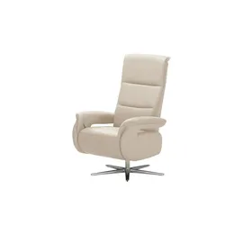 Wohnwert Relaxsessel Mira Leder 81 x 119 x 93 cm Beige mit Relax-Funktion