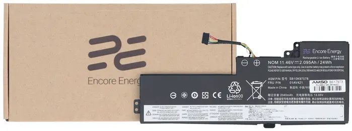Neuer Encore Energy Akku für Lenovo ThinkPad T470 T480 A475 A485 24Wh 11.46V 2095mAh 01AV421