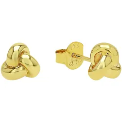 Amor Paar Ohrstecker »Knoten-Optik, 2039988« Amor gelbgoldfarben
