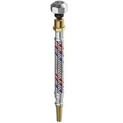Flamco Meiflex Silikon-Panzerschlauch M5715.5310.50 10 x 10 mm KLV/Rohr, 8 x 500 mm, Edelstahlgeflecht