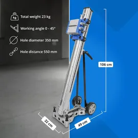 MSW Kernbohrständer - Bohrdurchmesser bis 350 mm - 760 mm Hub