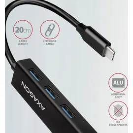 AXAGON HMC-GL3A USB-C-Hub 3x USB-A Gbit-LAN schwarz