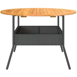 vidaXL Gartentisch Ø 110 x 71 cm Schwarz