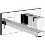 GESSI Rettangolo Fertigmontageset Einhebelmischer Waschtisch mit Auslauf, links, UP-Körper 44697,257mm, 44838031, Farbe: Chrom