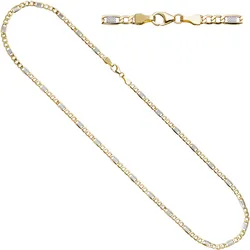 Goldkette JOBO, gold (gelbgold 333), Halsketten, Damen, Gelbgold 333, L: 45cm, Steg-Panzerkette 333 Gold 45 cm
