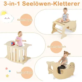 Goplus Kletterdreieck 6 in 1 Bunt/Naturbelassen