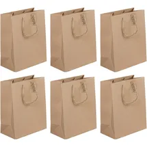 Clairefontaine 6x Tasche aus Kraftpapier, 21,5x10,2x25,3 cm Kartonbraun 28800-3C