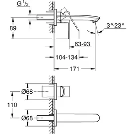 Grohe Eurostyle Cosmopolitan Einhandmischer chrom 19571002
