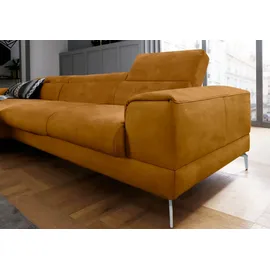 W.Schillig Eckcouch Mikrofaser 3-Sitzer Gelb