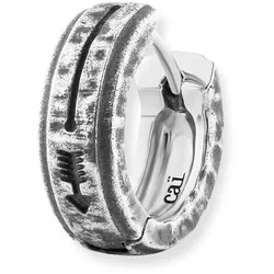 caï Single-Ohrring 925/- Sterling Silber ohne Stein Silbergrau Herren 