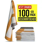 ASPERO 100 Geschirrtücher aus Baumwolle - Orange