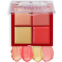 I Heart Revolution I Heart Revolution, Sweet Chilli Creme Rouge & Highlight Quad, Illuminierende Gesichtspalette, 4 x 2,8g