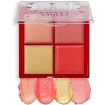 I Heart Revolution I Heart Revolution, Sweet Chilli Creme Rouge & Highlight Quad, Illuminierende Gesichtspalette, 4 x 2,8g