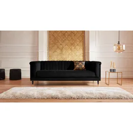 Home Affaire Couch Mikrofaser 3-Sitzer Schwarz