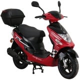 Alpha Motors Motorroller CityLeader 50 ccm EURO 5 inkl. Topcase rot 25 kmh