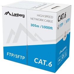 Lanberg 305 Meter Cat6 FTP Netzwerkkabel Grau