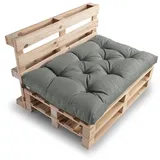 FAVRE Palettenkissen Palettenkissen Palettenauflagen PPI (Sitzkissen) grau 80 cm x 120 cm