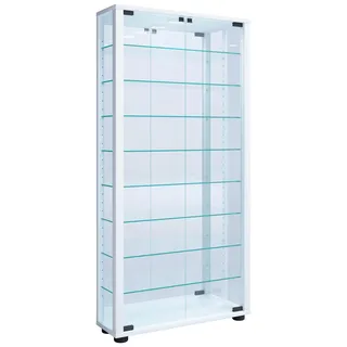 VCM Vitrine Lumo 59 x 18 x 114,8 cm Weiß