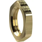 Riegler Sechskant-Gegenmutter, M10x1,0, SW 14, Messing, MS238M10