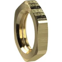 Riegler Sechskant-Gegenmutter, M10x1,0, SW 14, Messing, MS238M10