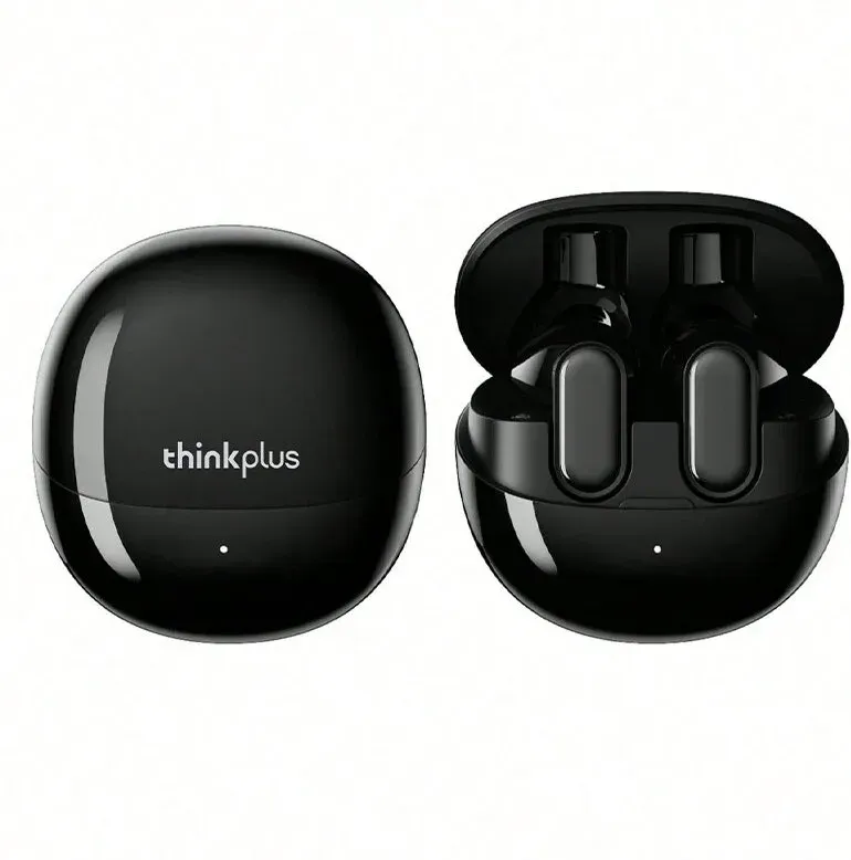 Lenovo ThinkPlus LP19PRO Schwarze kabellose Ohrhörer Semi-In-Ear-Design mit High-Fidelity-Sound für Musik, Gaming und Sport