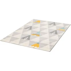 Primaflor-Ideen   Kderteppich »COCOON - Tippitraum«, rechteckig, 6 mm Höhe, Kurzflor, Motiv Dreiecke, 64931251-0 hellgrau,hellblau,gelb 6 mm