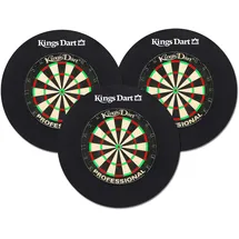 Kings Dart Dartscheiben mit Auffangfeld inkl. 3 Dartscheiben