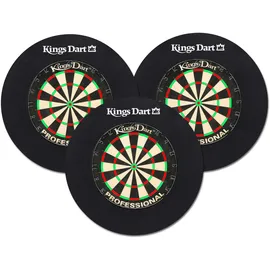 Kings Dart Dartscheiben mit Auffangfeld inkl. 3 Dartscheiben