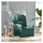 vidaXL Massagesessel mit verstellbarer Rückenlehne und Vibrationsfunktion Stoff 86,5 x 99,5 x 86,5 cm Dunkelgrün