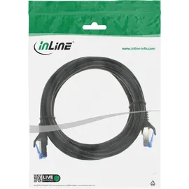 InLine Patchkabel, Cat.6A, S/FTP, PE outdoor, schwarz, 1,5m