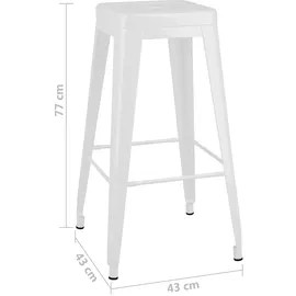 vidaXL 7-tlg. Bar-Set Schwarz und Weiß