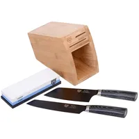 Gräwe Messerblock mit Trimmer, Beil und Wetzstein KURO in