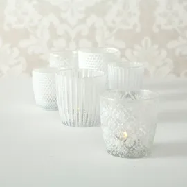 Boltze Windlicht Patty 6er-Set Weiß