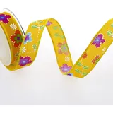 Fancy Rustic Flowers - gelb - 25mm - 10m - 90126 25 10