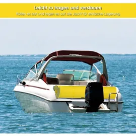 Costway 270x180cm Wasserhängematte Wasserliege 300kg Tragkraft, Schwimmmatte Schwimmender Teppich, Schwimminsel Gelb