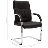 vidaXL Freischwinger Kunstleder Schwarz