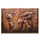 Garden Pleasure Wandbild 3D Weltkarte braun, Metall