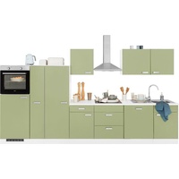 wiho Küchen Küchenzeile »Husum«, ohne E-Geräte, Breite 360 cm, grün