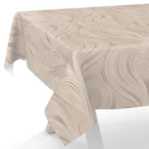 ANRO Tischdecke Wachstuch abwaschbar 100 x 140 cm Beige