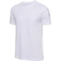 Hummel hmlELEMENTAL Chevron Baumwolle TEE - Weiß
