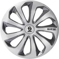 Sparco Satz Sparco Radzierblenden Sicilia 15-Zoll Silber/Grau/Karbon