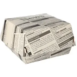 Papstar Burgerboxen 50 St. 7 cm x 12,5 cm x 12,5 cm Grau/Schwarz