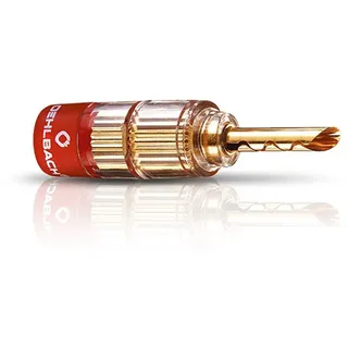 Oehlbach 3021 Lautsprecher-Steckverbinder Stecker, gerade Rot, Schwarz 4St.